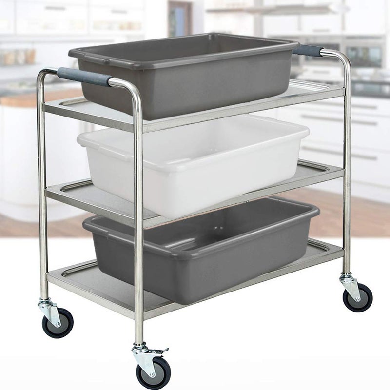 Teyyvn Plastic Bus/Utility Box, Commercial Wash Basin Tote Box, 4-Pack - Image 4